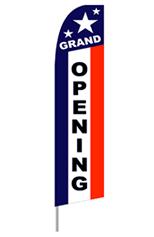 Grand Opening Star Spangled Feather Flag