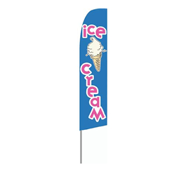 Ice Cream Feather Flag