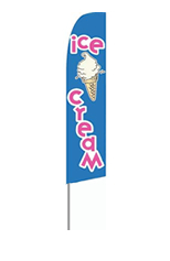 Ice Cream Feather Flag