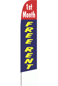 1st Month Free Rent Feather Flag