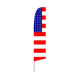 USA Flag Pattern (Horizontal) Feather Flag