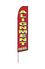 "Alignment Here" Feather Flag