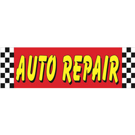 Auto Repair (Red) Vinyl Ad Banner 3 x 10 ft