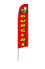 Burgers (Red) Feather Flag