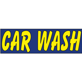 Car Wash (Blue) Vinyl Ad Banner 3 x 10 ft