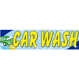 Car Wash (Lt Blue) Vinyl Ad Banner 3 x 10 ft