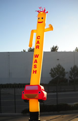 Car Wash SkyPuppet - Yellow (Double-Sided) - 20 Ft.