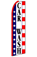 Car Wash (Stars & Stripes) Feather Flag