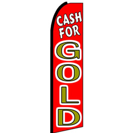 Cash for Gold (Red) Feather Flag