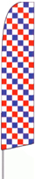 Checkered (Red, White & Blue) Feather Flag