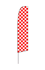 Checkered (Red/White) Feather Flag