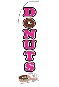 Donuts Feather Flag