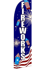 FIREWORKS (Sparklers) Feather Flag