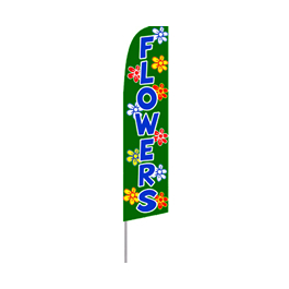 Flowers Feather Flag