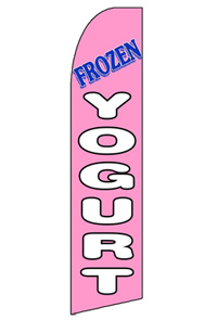 Frozen Yogurt Feather Flag