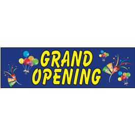 Grand Opening (Party) Vinyl Ad Banner 3 x 10 ft