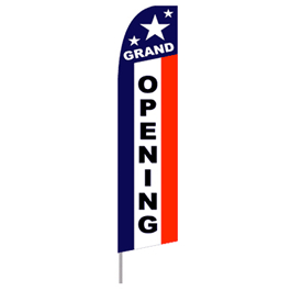 Grand Opening Star Spangled Feather Flag