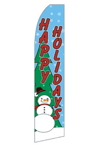 Happy Holidays Feather Flag