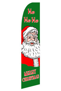 HO HO HO - Christmas Feather Flag