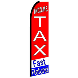 Income Tax Fast Refund Feather Flag
