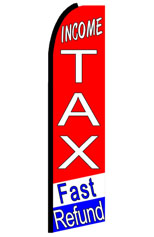 Income Tax Fast Refund Feather Flag