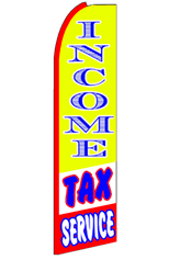 Income Tax Service Feather Flag (Yellow)