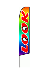 Look (Rainbow) Feather Flag
