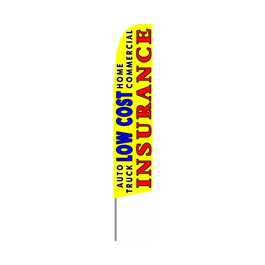 Low Cost Insurance (Yellow) Feather Flag