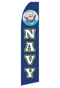 Navy Feather Flag