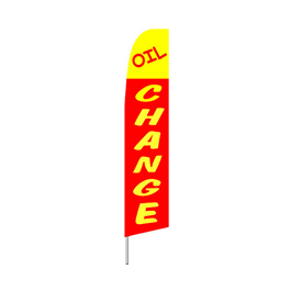 Oil Change (Red) Feather Flag