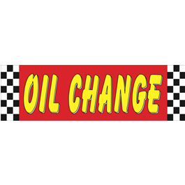 Oil Change Vinyl Ad Banner 3 x 10 ft