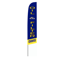 Oil Filter Change Feather Flag