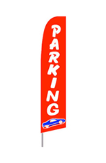 Parking (Red) Feather Flag