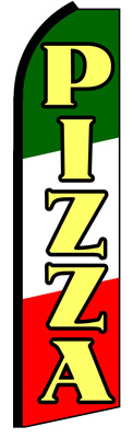 PIZZA (Tri-Color) Feather Flag