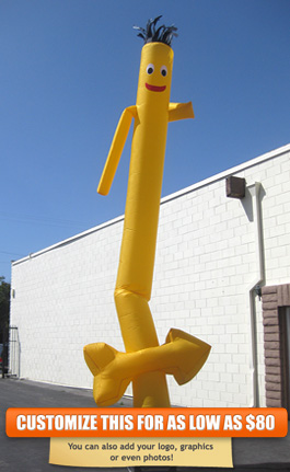 Plain Yellow Sky Puppet With Arrow - 20 Ft.