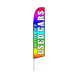 Quality Used Cars (Rainbow) Feather Flag