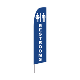 Restrooms Feather Flag