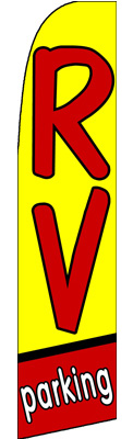 RV PARKING (Yellow) Feather Flag