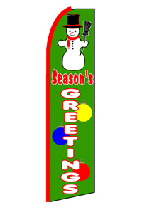 Season's Greetings Feather Flag