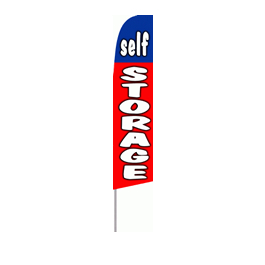 Self Storage (Blue & Red) Feather Flag