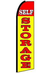 Self-Storage Red & Yellow Feather Banner Flag