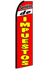 Servicios de Impuestos (Red/Yellow) Feather Banner Flag