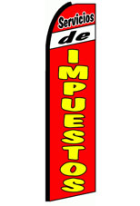 Servicios de Impuestos (Red/Yellow) Feather Banner Flag