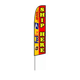 Ship Here Feather Flag