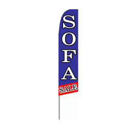 Sofa Sale (Blue/Red) Feather Flag