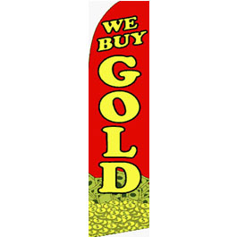 We Buy Gold (Coins) Feather Flag