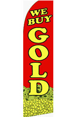 We Buy Gold (Coins) Feather Flag