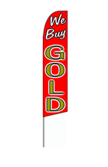 We Buy Gold Feather Flag