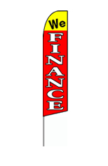 We Finance (Yellow/Red) Feather Flag