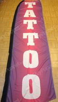 Tattoo Purple Custom Feather Flag